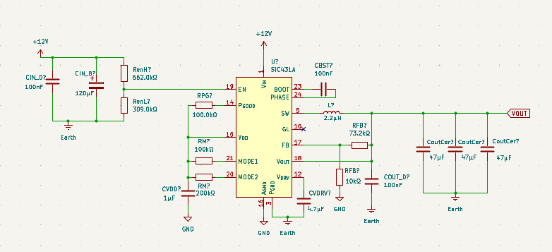 Buck converter PCB schematic